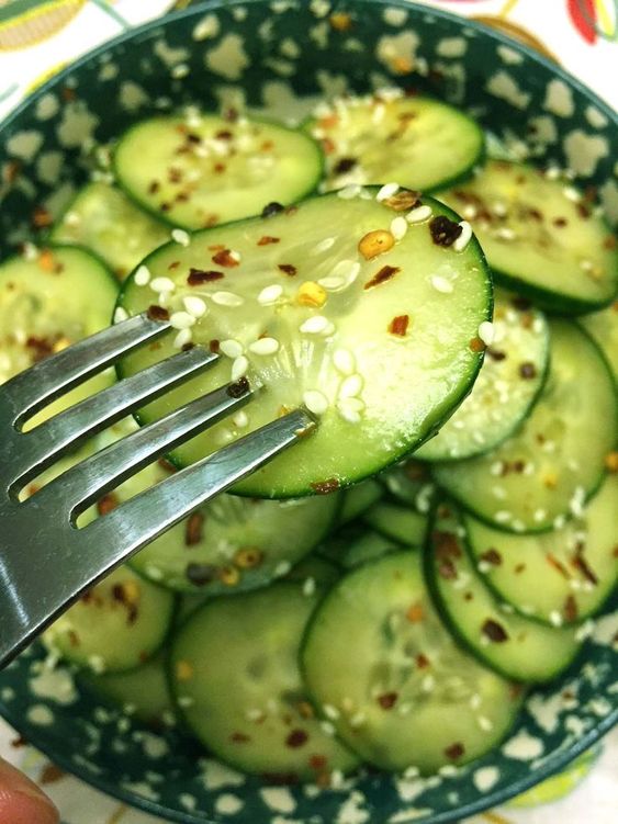 Asian Spicy Sesame Cucumber Salad Recipe Delicious Vegan Keto Recipes For Breakfast