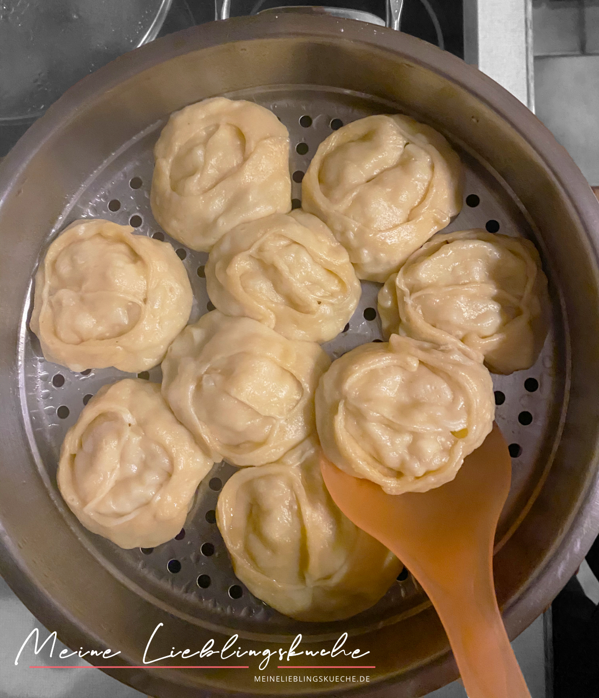 russische Manty mit Kartoffelfüllung