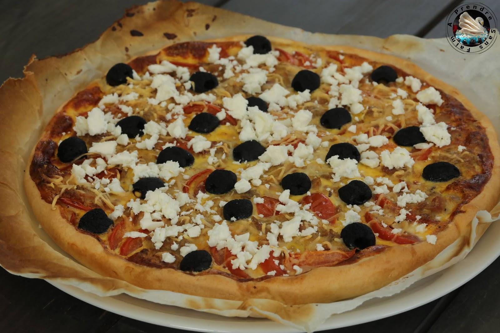 Quiche thon tomates olives feta A Prendre Sans Faim