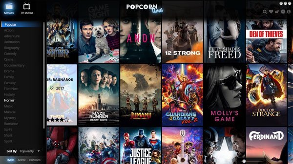 Popcorn Time te permite ver películas y programas de TV sin descargar