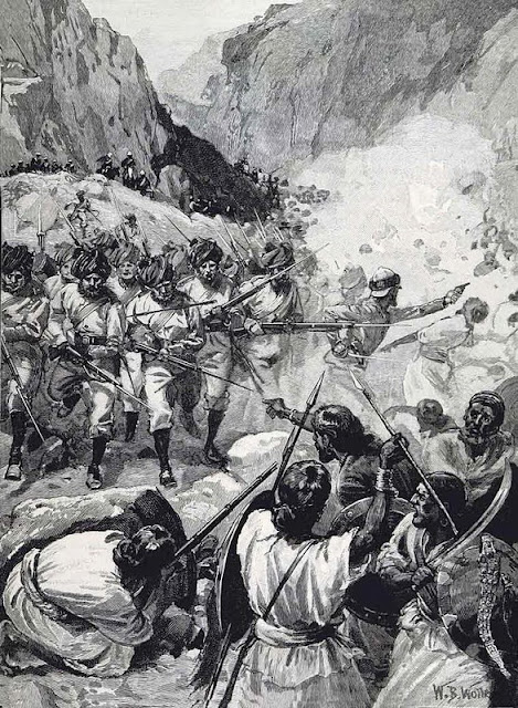 Сикхи атакуют в штыки эфиопов на плато Ароге,  10 апреля 1868 года