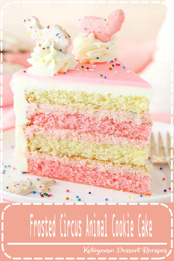 Frosted Circus Animal Cookie Cake Delicious Little Bites