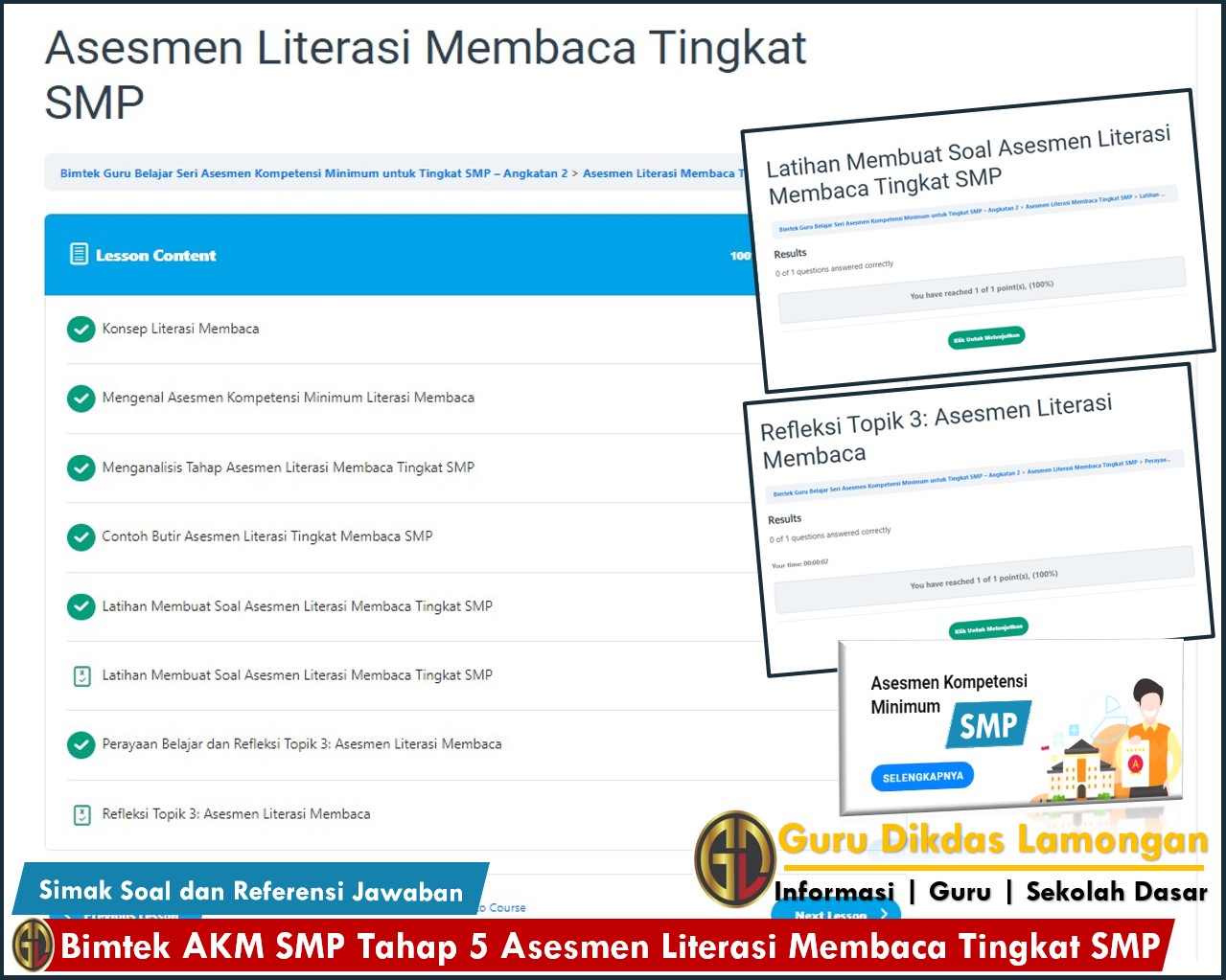 Bimtek Akm Smp Tahap 5 Asesmen Literasi Membaca Tingkat Smp Simak Soal Dan Referensi Jawaban Bimtek Akm Smp Tahap 5 Asesmen Literasi Membaca Tingkat Smp Simak Soal Dan Referensi Jawaban