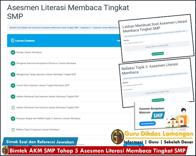 Bimtek Akm Smp Tahap 5 Asesmen Literasi Membaca Tingkat Smp Simak Soal Dan Referensi Jawaban