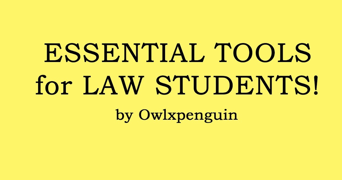 ESSENTIAL TOOLS for LAW STUDENTS IN THE PHILIPPINES!