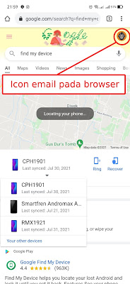 Icon email pada browser