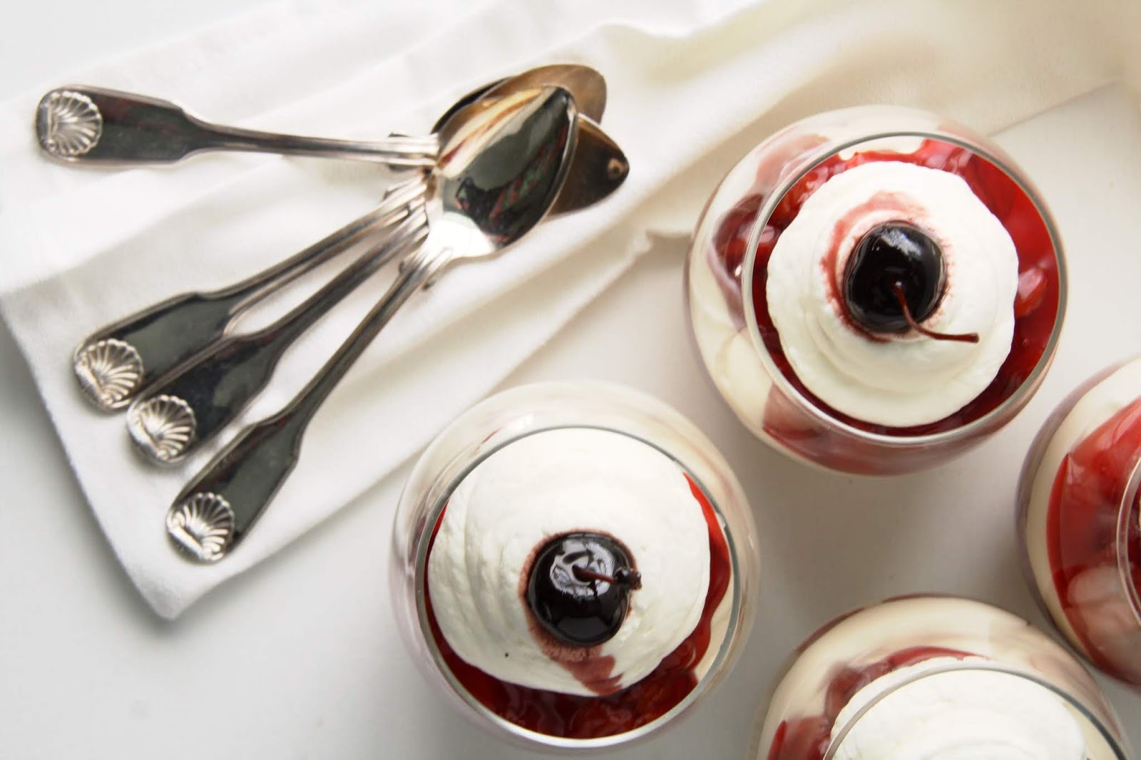 salted sugared spiced™ No Bake Cherries Jubilee Cheesecake Parfaits