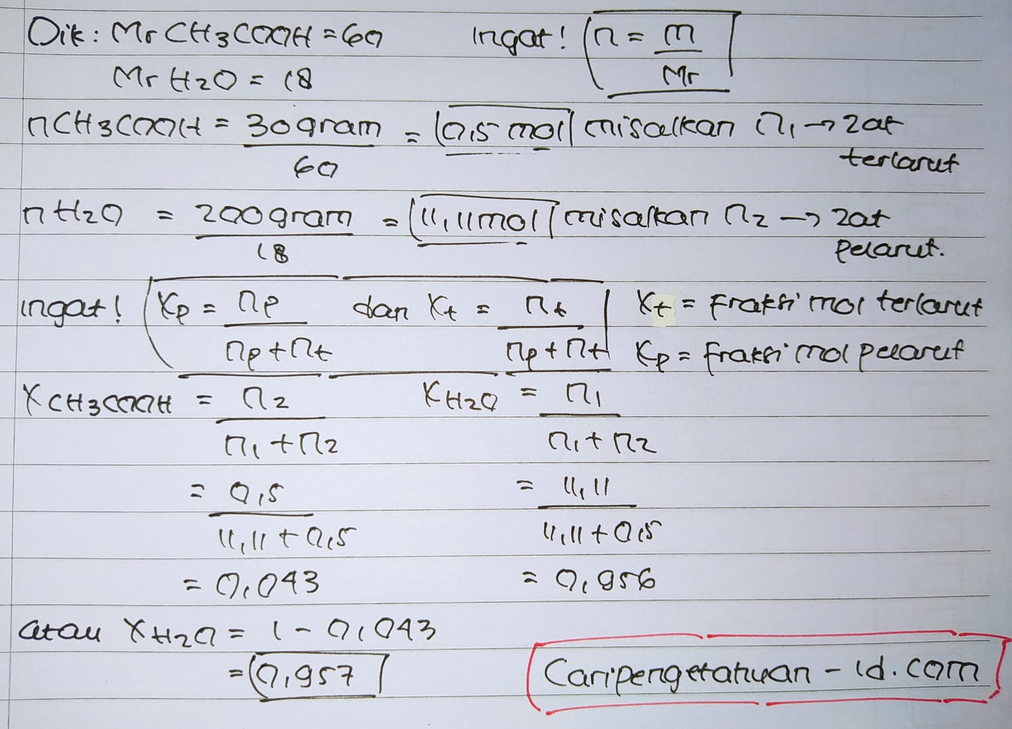 50+ Soal Sifat Koligatif Larutan (SOAL UAS KIMIA) Pilihan