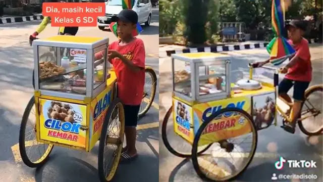 Demi Membantu Ekonomi Keluarga, Perjuangan Bocah SD Nyambi Jualan Cilok Ini Bikin Netizen Terharu