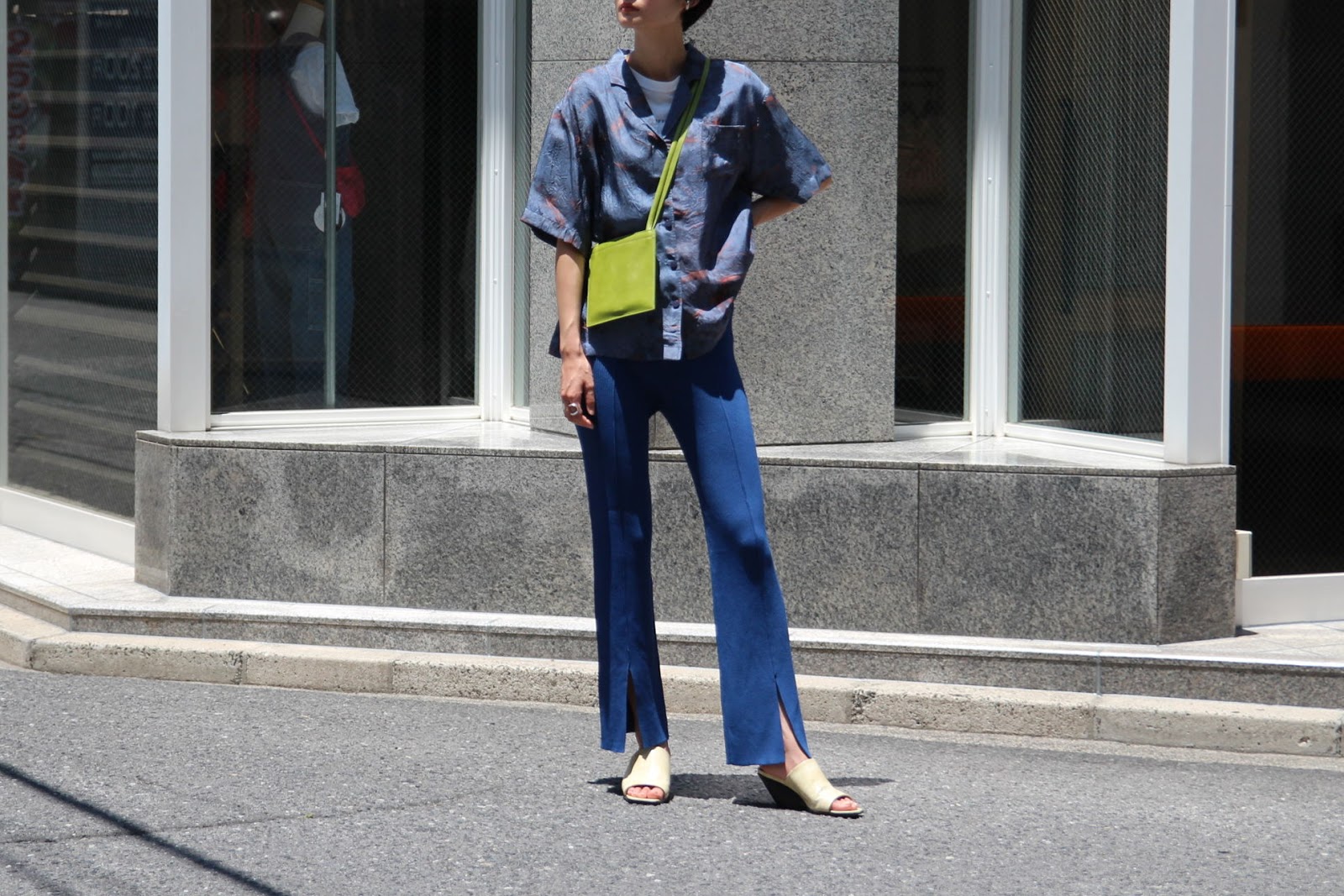 soduk ribbon denim vest indigo デニムベスト - アウター