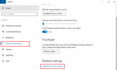 Restablecer la configuración del panel táctil