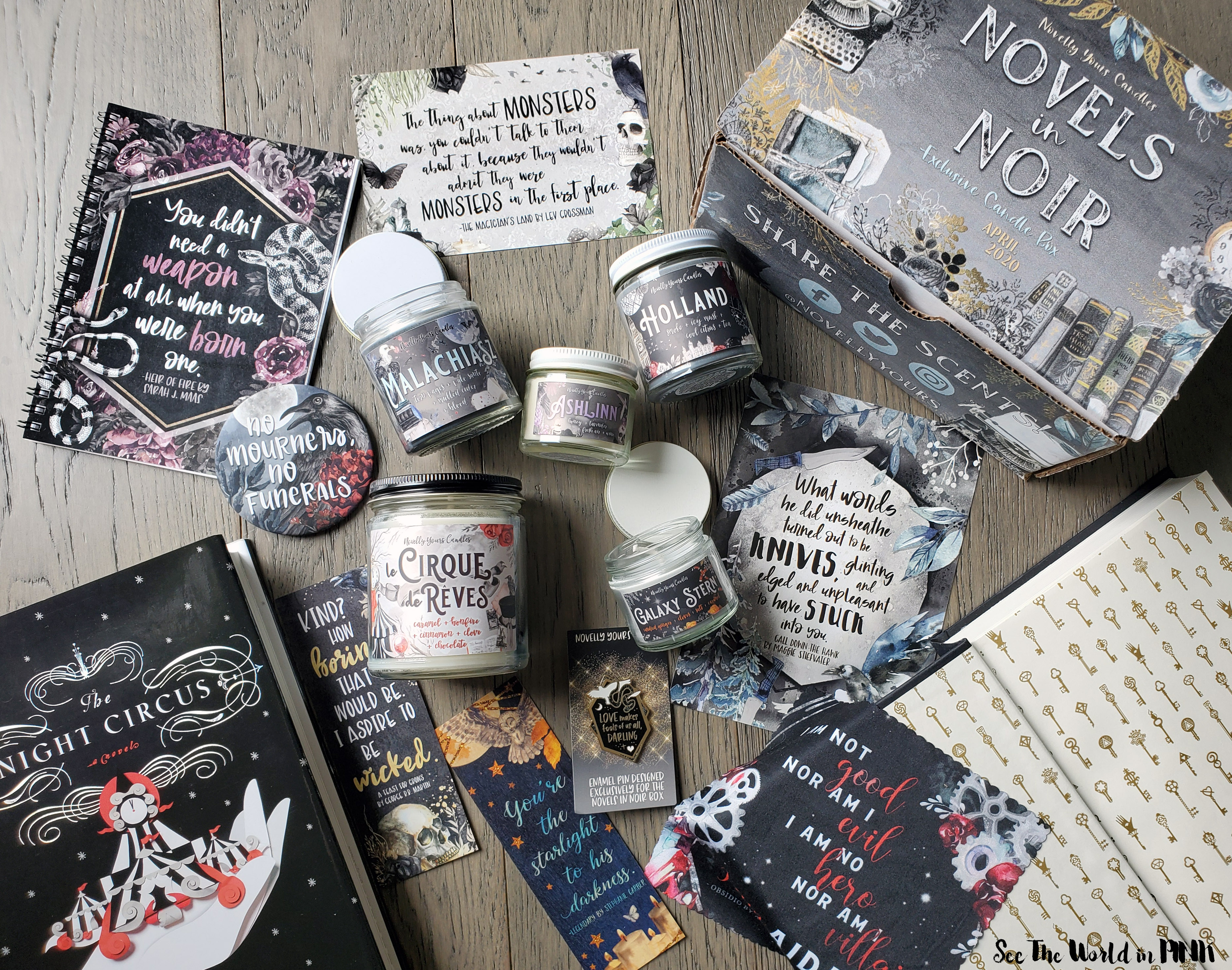 Novelly Yours Novels in Noir Candle Box