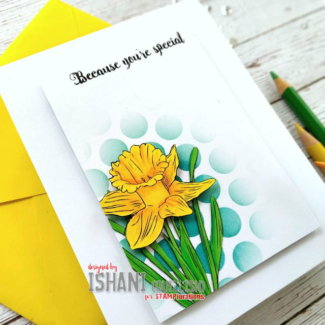 STAMPlorations digital stamps, Paper Piecing flower stamp, Paper piecing Digital stamps by STAMPlorations,Sketched flowers daffodil digital stamp, No line coloring, Daffodil card, Big Bold floral card, Floral cards, Paper piecing daffodil card, Daffodil stamp, STAMPlorations floral Daffodil card, Quillish