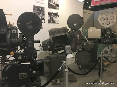 vintage cameras displayed at Museum of Western Film History in Lone Pine, California