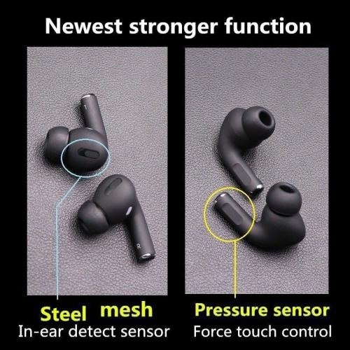 Tai nghe bluetooth 5.0 Airpod pro (black)hàng rep 1:1 định vị xuyên âm chống ồn- Bảo hành 60 Thang