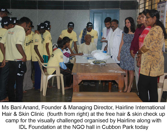 Hairline International Hair and Skin Clinic Organised free hair and skin checkup camp for the visually challenged