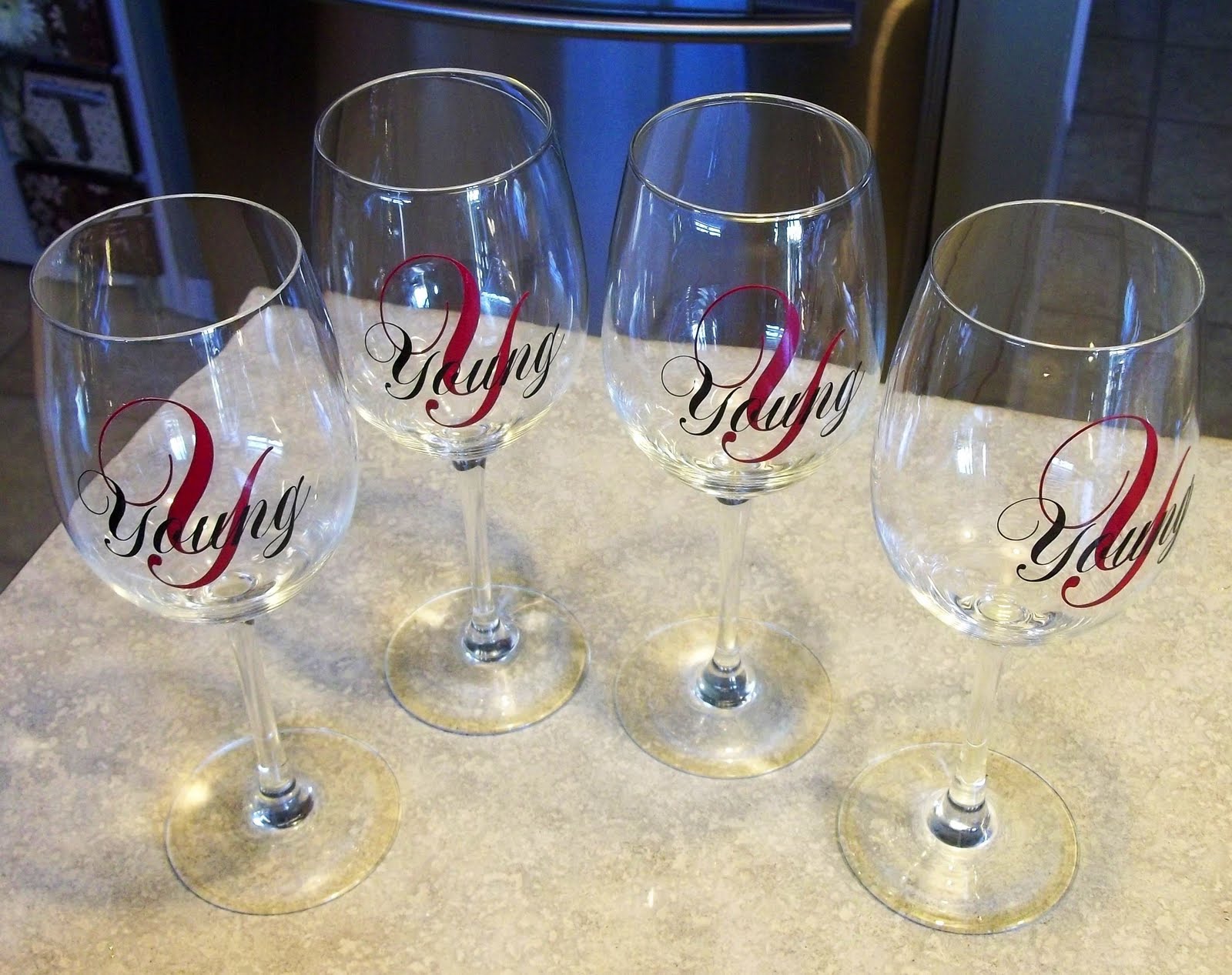Cher's Signs by Design Personalized Wine Glasses