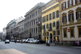 Corso Venezia, with the Art Nouveau palace Palazzo  Castiglioni in the centre, third building from the right