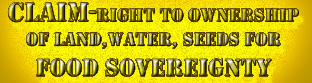 Protect the right to land, water, seeds for food sovereignty 