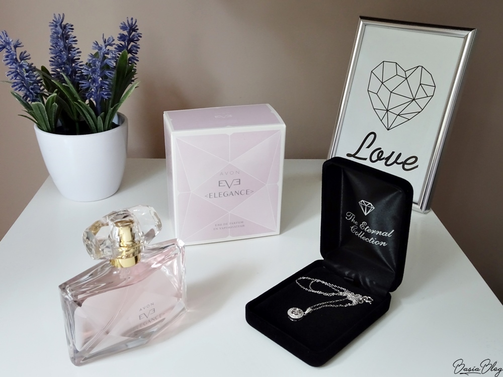 perfumy AVON EVE Elegance, AVON naszyjnik Dacey z diamentem