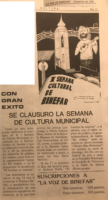 I Semana Cultural de Binéfar 1981