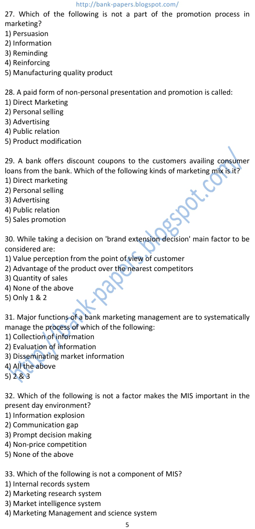 Marketing Aptitude Test Pdf