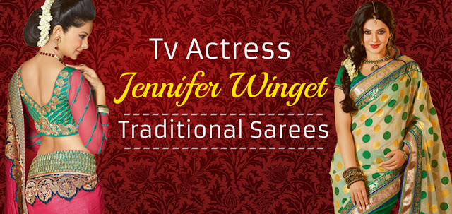 Indian Tv Serial Actress Jennifer Winget Sarees Online Shopping with Discount Offer Price at Pavitraa