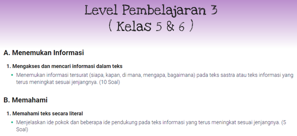 Soal Akm Literasi Level 3 Untuk Kelas 5 Dan 6 Websiteedukasi Com