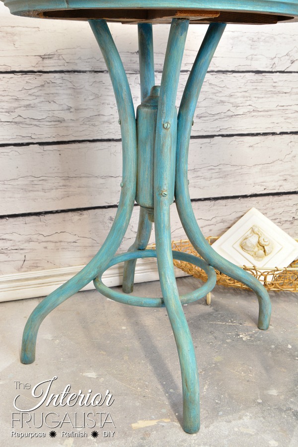 Bentwood Pedestal Cafe Table (The Makeover That Made Me Nauseous