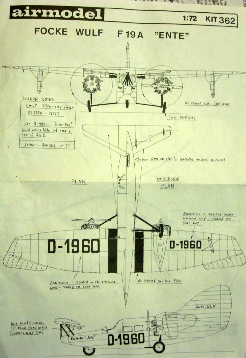 HappyscaleModellbau Focke Wulf F 19 A airmodel vacu 1/72