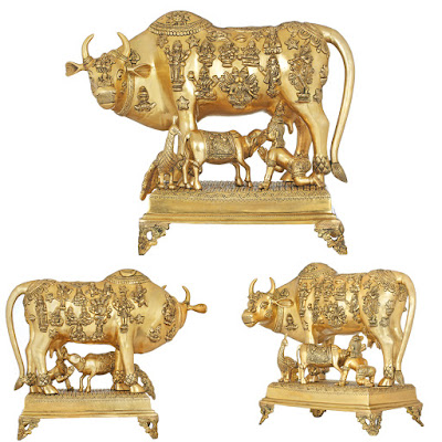 The Devagana-The Cow Brass Statue