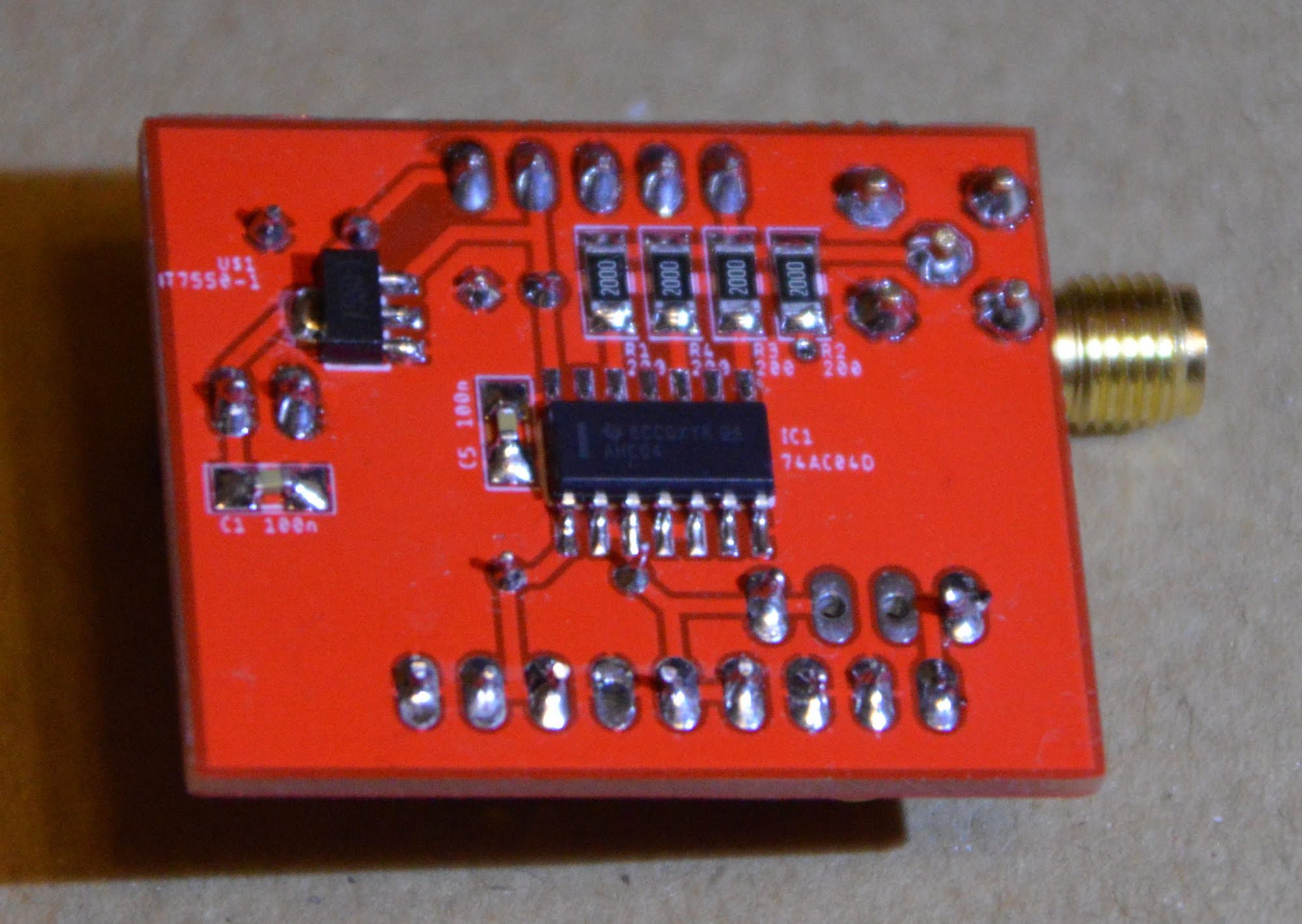 DIYfan 100 MHz third overtone crystal oscillator