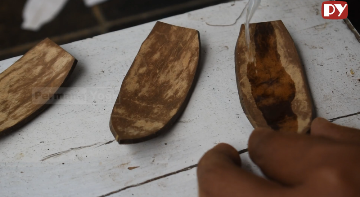 Tehnik membuat Hiasan Meja Berbentuk Perahu Layar dari Bahan Tempurung Kelapa