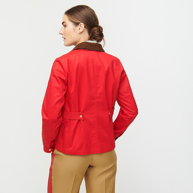 Horse Country Chic J Crew Barn Jacket With Liberty Trim