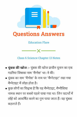 Class 6 Science Chapter 13 Notes