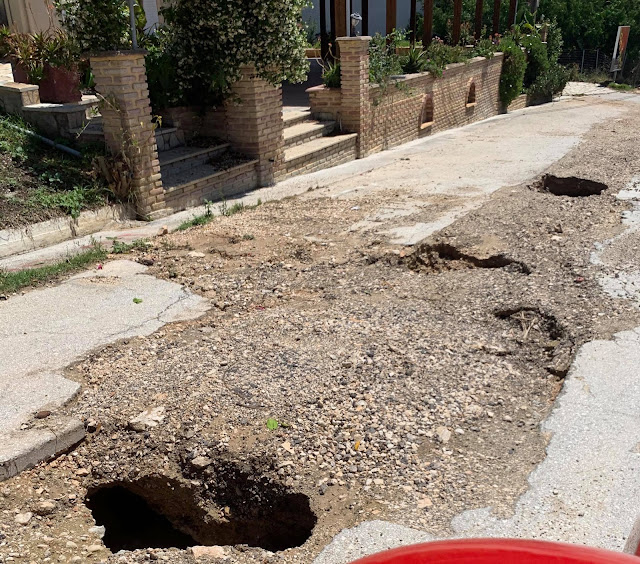 Πρέβεζα: Η κατάσταση του δρόμου στην παραλιακή Λυγιάς - Βράχου - φώτο