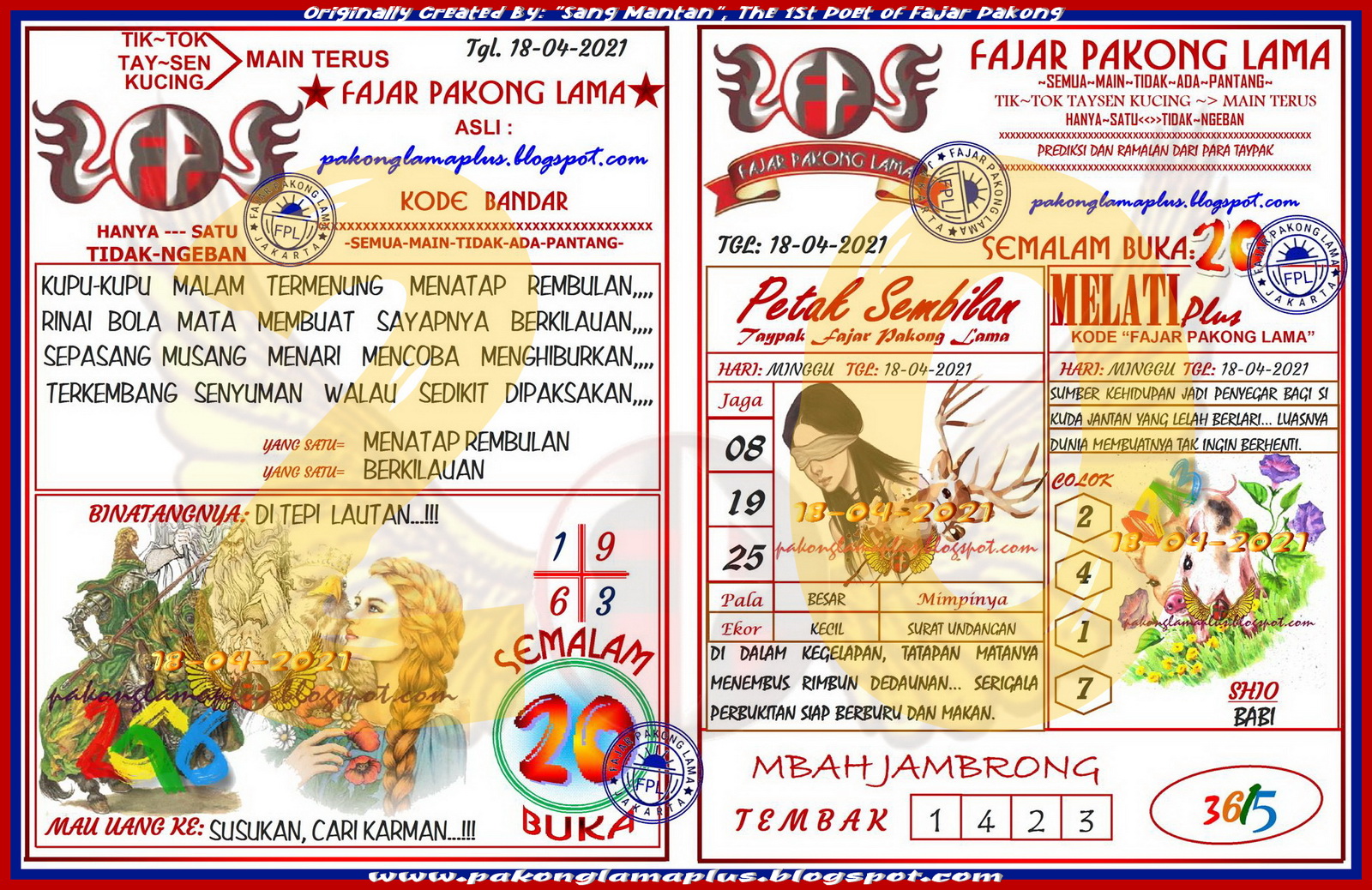 Fadjar Pakong Lama Semalam Buka 20