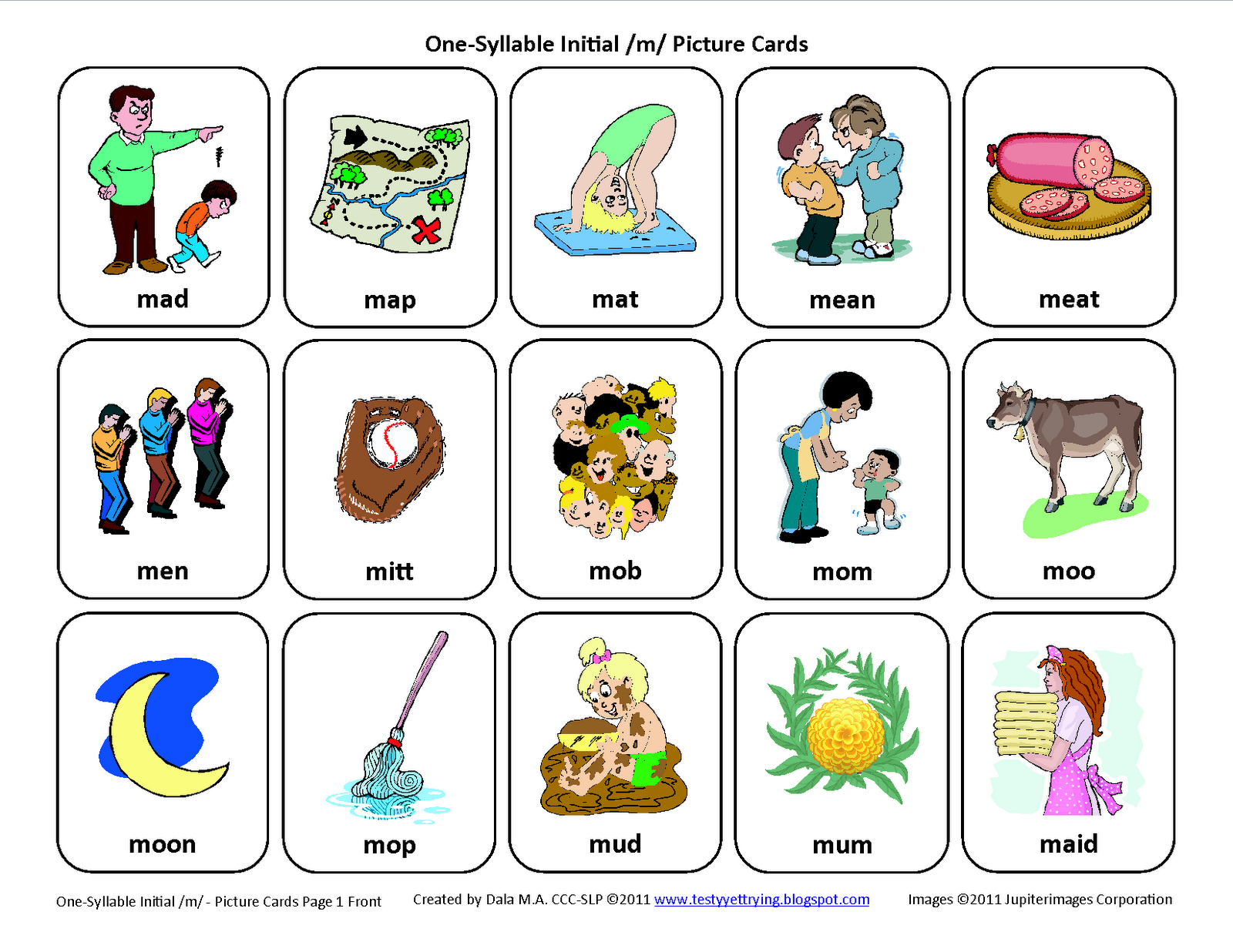 Testy Yet Trying Initial M Free Speech Therapy Articulation Picture Cards testy-yet-trying-initial-m-free-speech-therapy-articulation-picture-cards