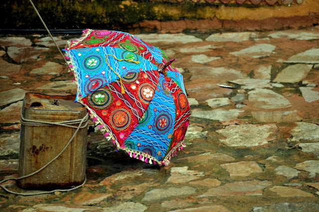jaipur rajasthan colorful umbrella
