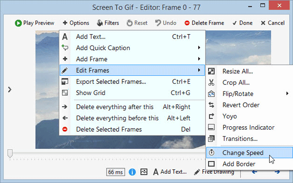 Создайте изображение GIF, используя Screen To GIF