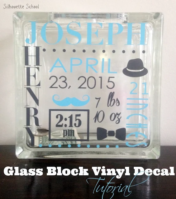 Silhouette Cameo, vinyl glass blocks, Silhouette tutorial