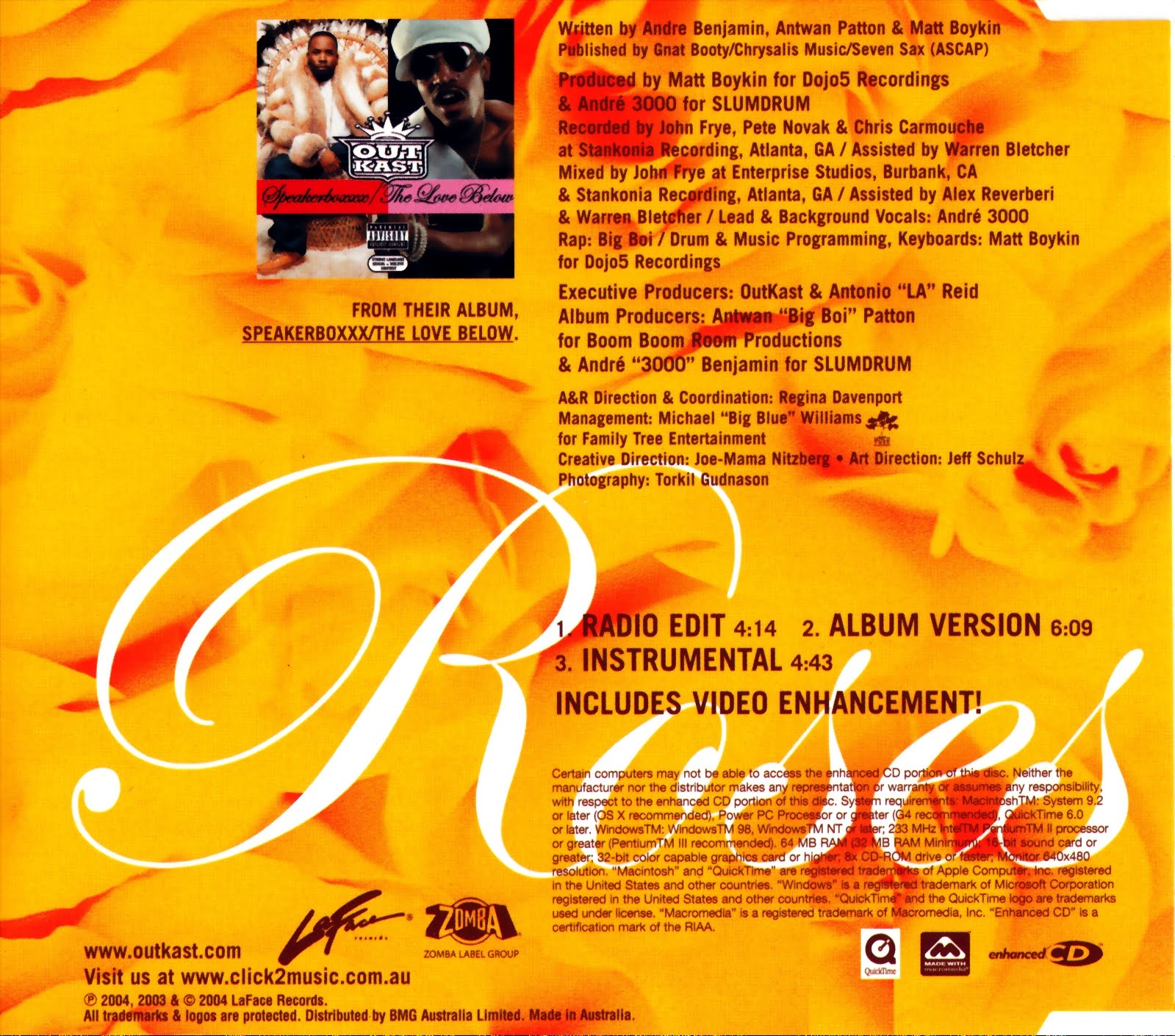 highest level of music Outkast Roses(AU_CDS)2003