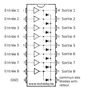 circuit intégré ULN2803 circuit intégré ULN2803