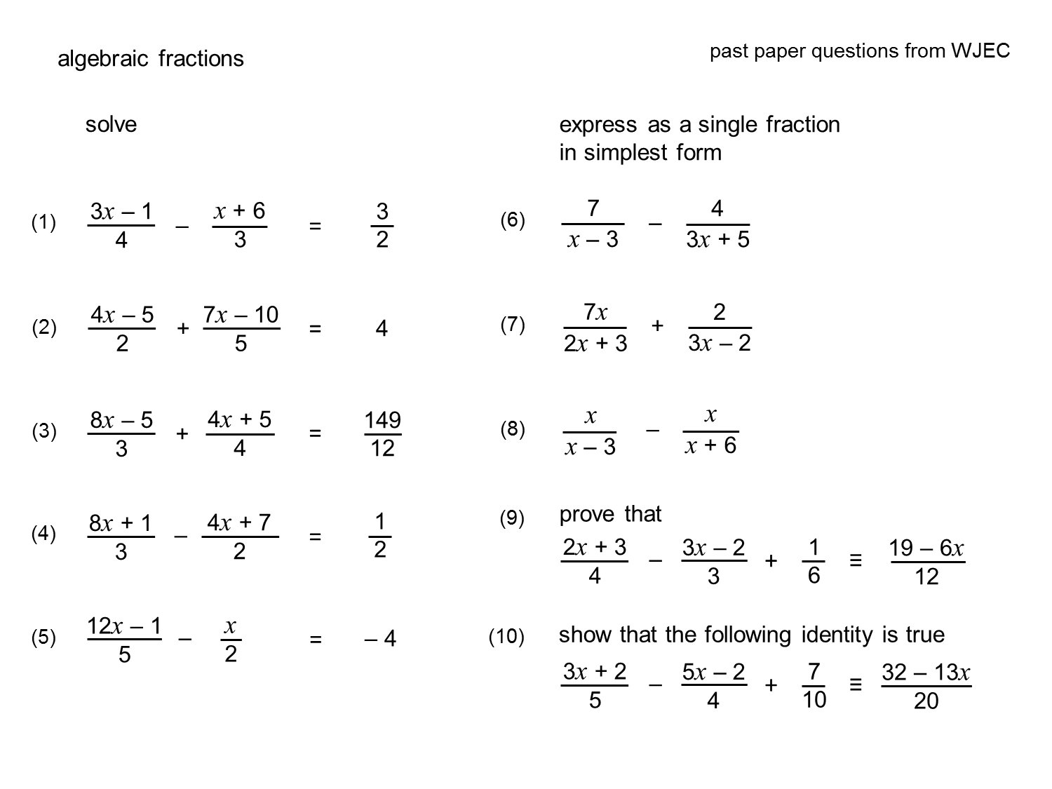 MEDIAN Don Steward mathematics teaching: algebraic fractions