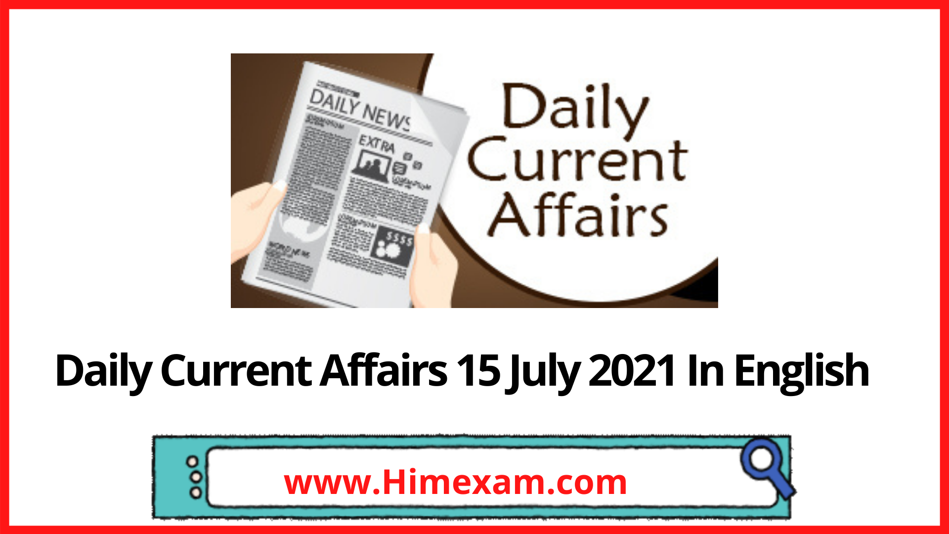 Daily Current Affairs 15 July 2021 In English
