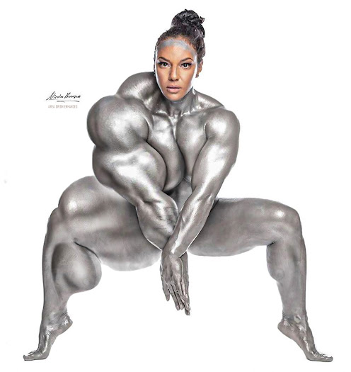 Silver Surfer female muscle morph