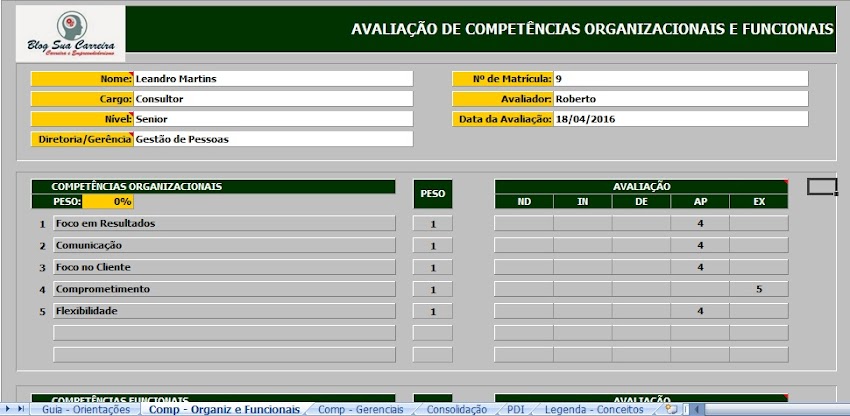 Planilha de Avaliação de Desempenho 2.0