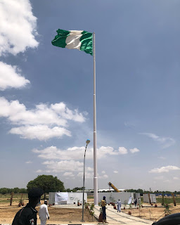 Lai Mohammed Inspects Tallest Flag Pole In Jigawa