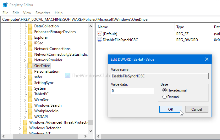 Исправление OneDrive не запускается в Windows 10