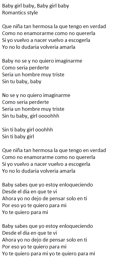 Letra Sin Ti Baby Girl Flex Ft Predikador Sin ti c kan (letra en español y ingles). letra sin ti baby girl flex ft predikador